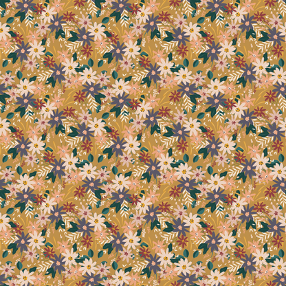 P0368 | Floral Bloom Mustard Pattern Acrylic Sheet