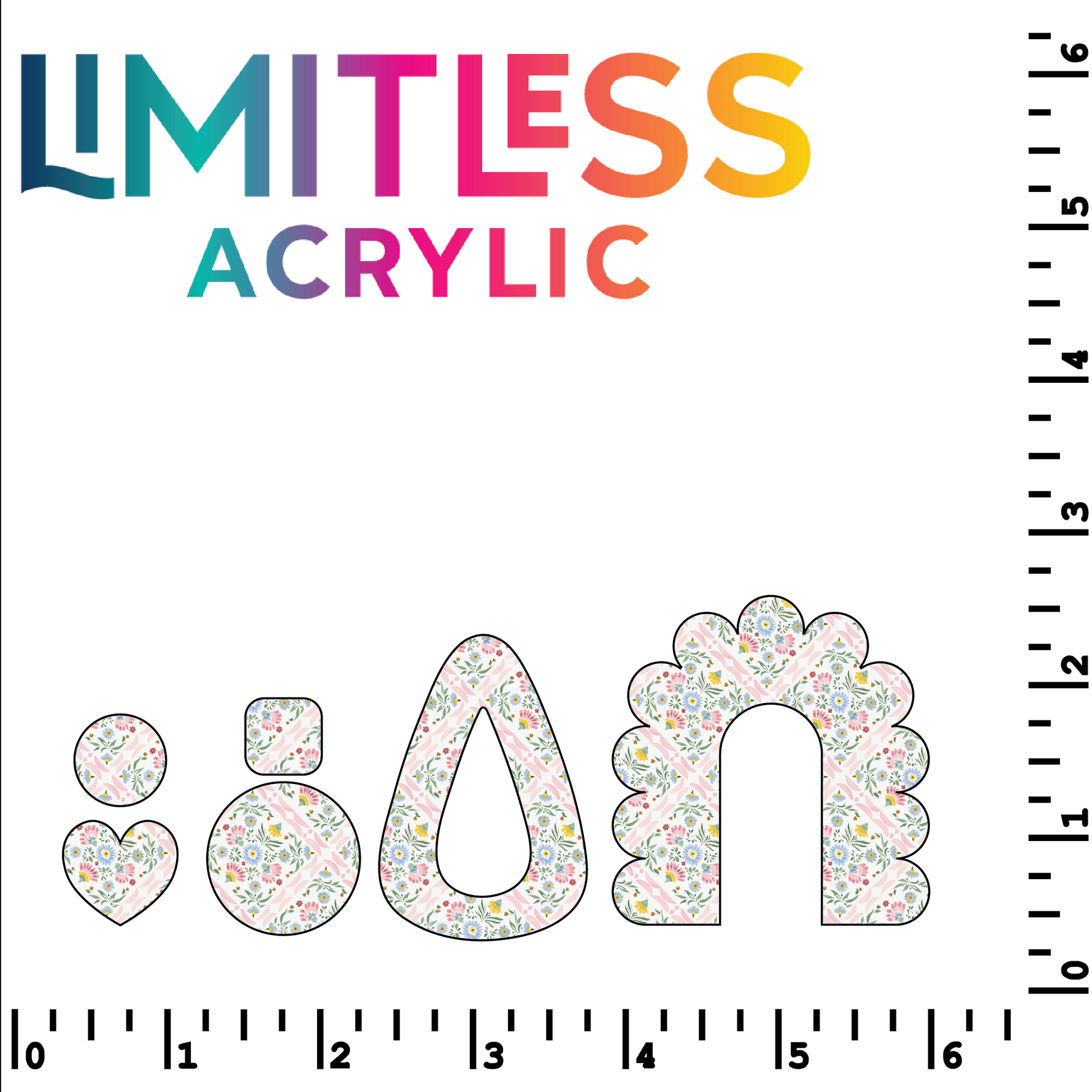 P1417 | Folk Pink Floral Pattern Acrylic Sheets