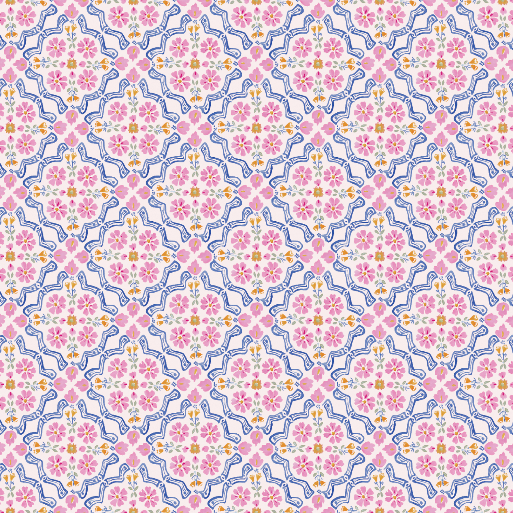 P1416 | Folk Pink & Purple Pattern Acrylic Sheets