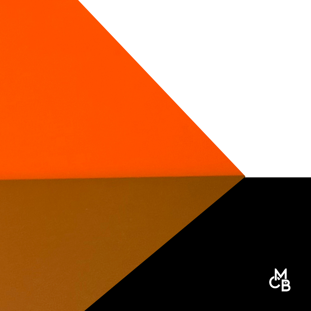 1/8" Frosted Fluorescent Orange Cast Acrylic Sheets Both Sides Matte