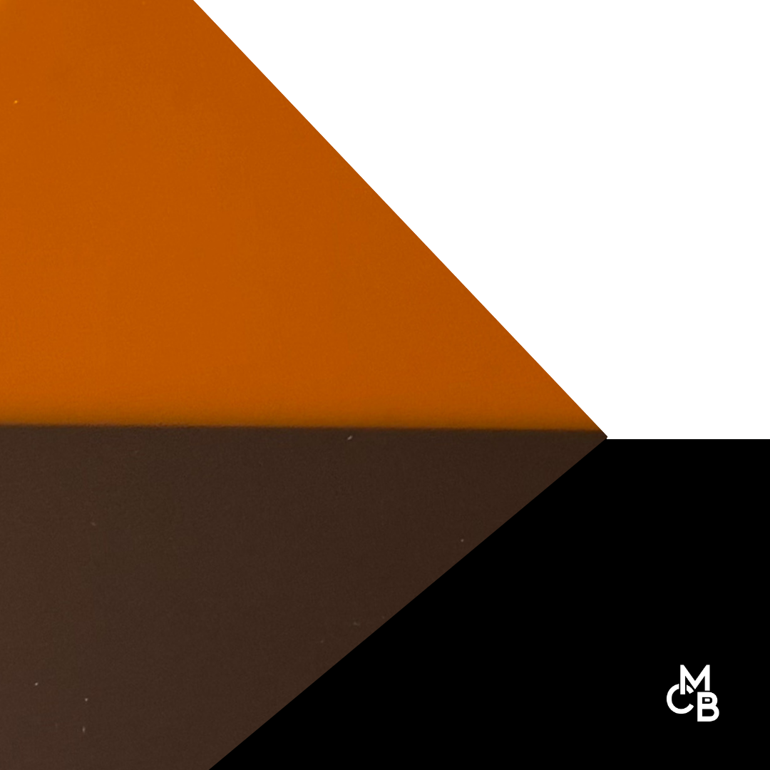 1/8" Frosted Tropical Orange Cast Acrylic Sheets Both Sides Matte