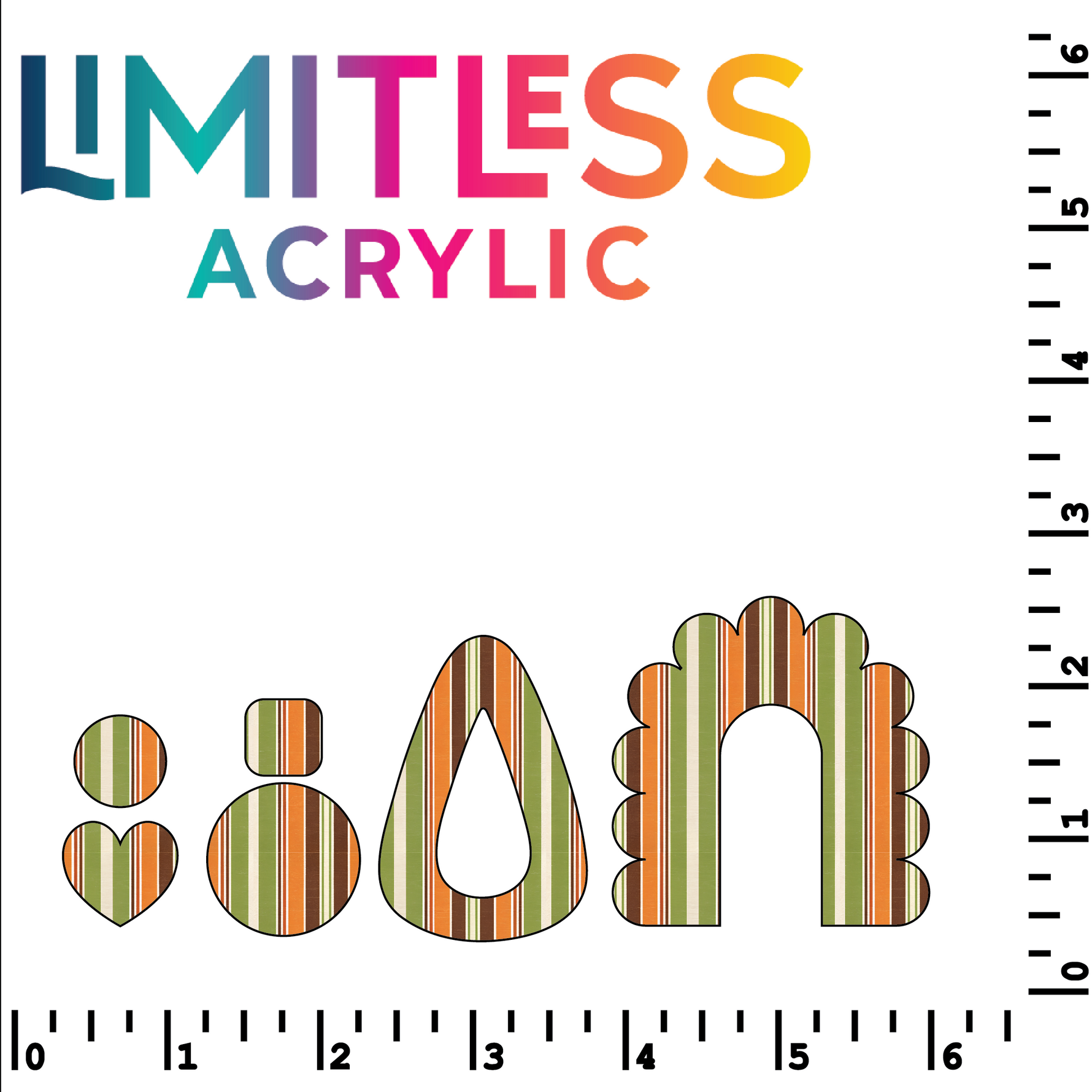 P1289 | Fun Fall Stripes Pattern Acrylic Sheets