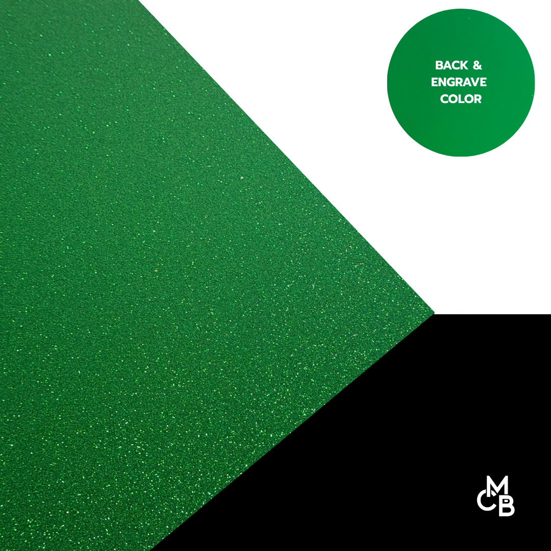 1/8" Grass Green Shimmer Glitter Cast Acrylic Sheets