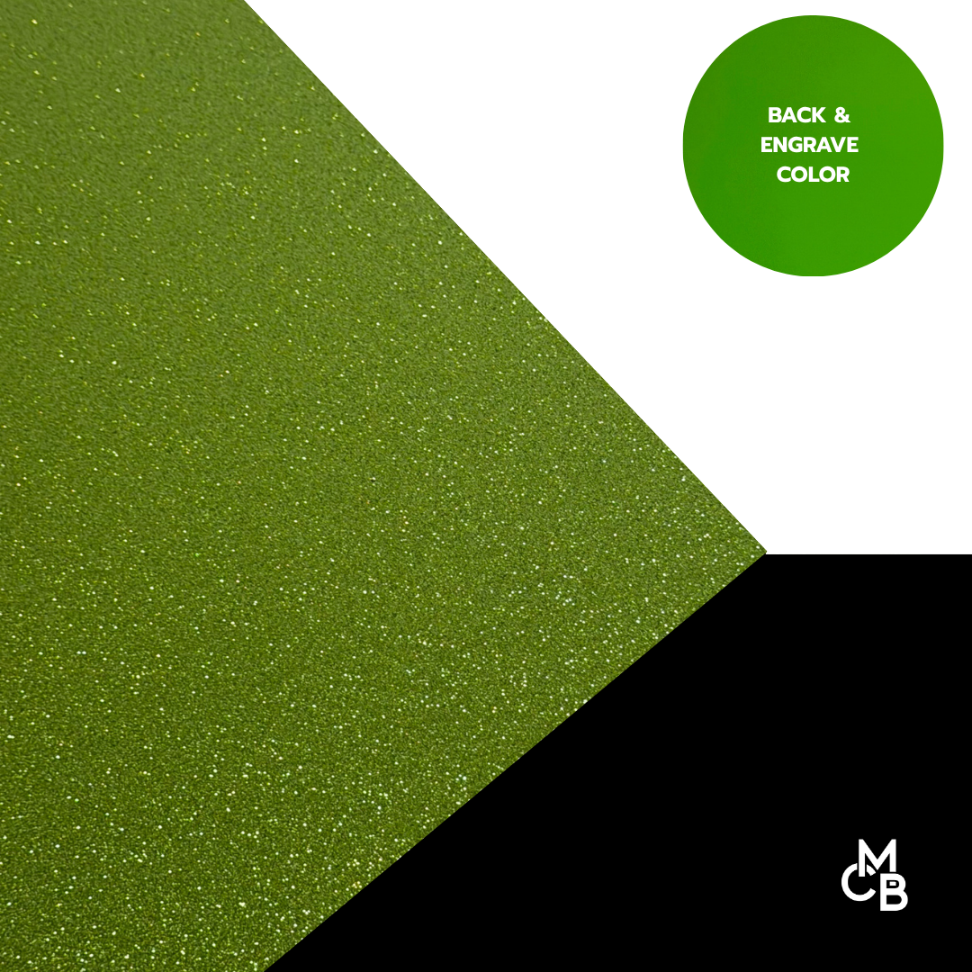 1/8" Green Apple Shimmer Glitter Cast Acrylic Sheets