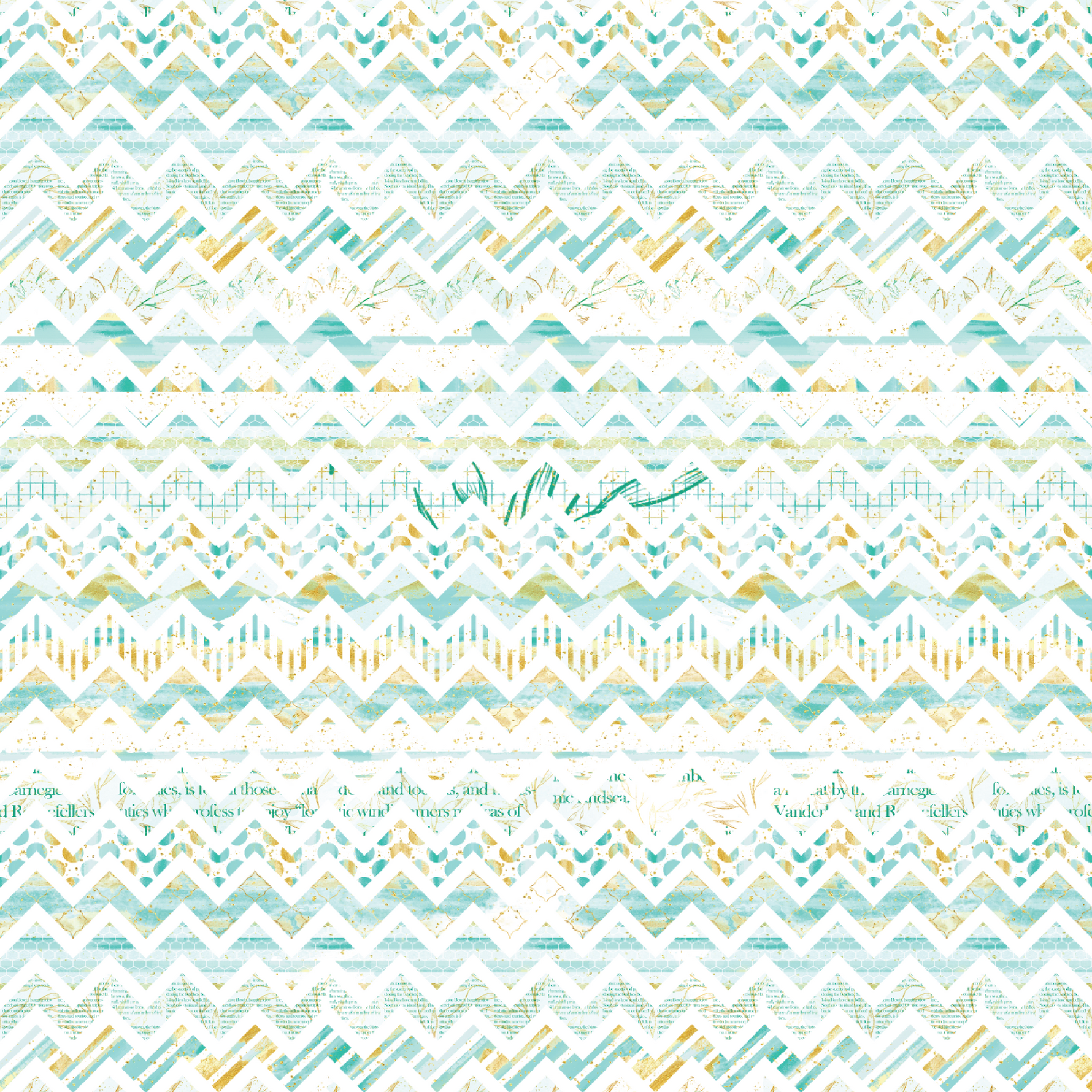 P1420 | Golden Mint Chevron Pattern Acrylic Sheets