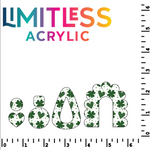 P1421 | Green 4 Leaf Clover & Hearts Pattern Acrylic Sheets