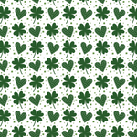 P1421 | Green 4 Leaf Clover & Hearts Pattern Acrylic Sheets