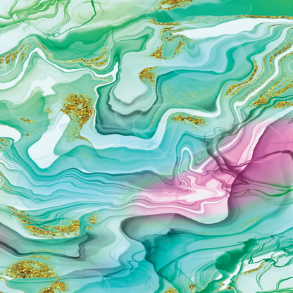 P0416 | Green Alcohol Ink Swirls Pattern Acrylic Sheet