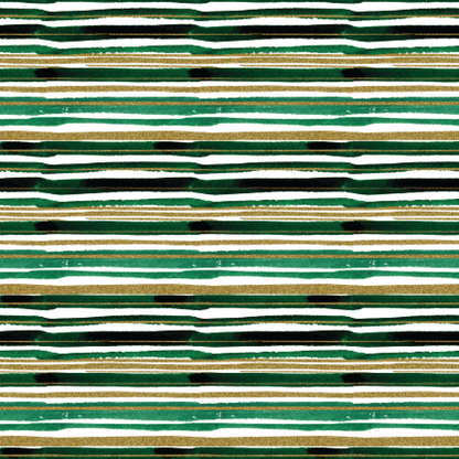 P0413 | Green & Gold Brushstroke Stripes Pattern Acrylic Sheet
