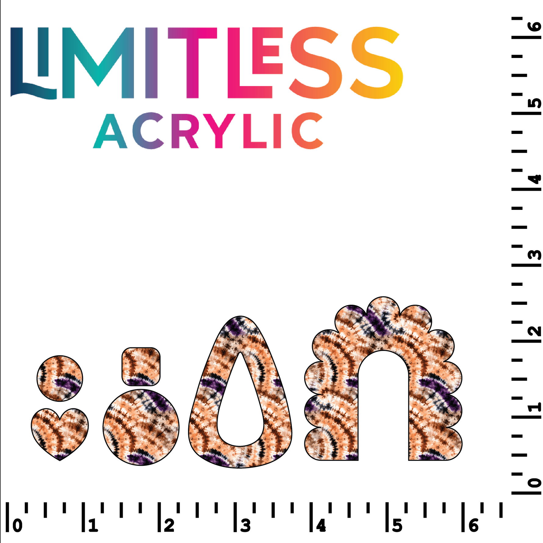 P1302 | Halloween Tie-Dye Pattern Acrylic Sheets