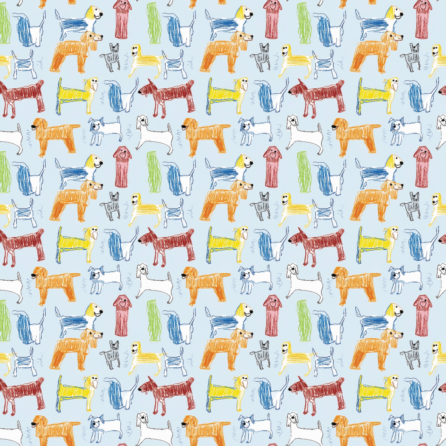 P1423 | Hand Drawn Dogs Pattern Acrylic Sheets