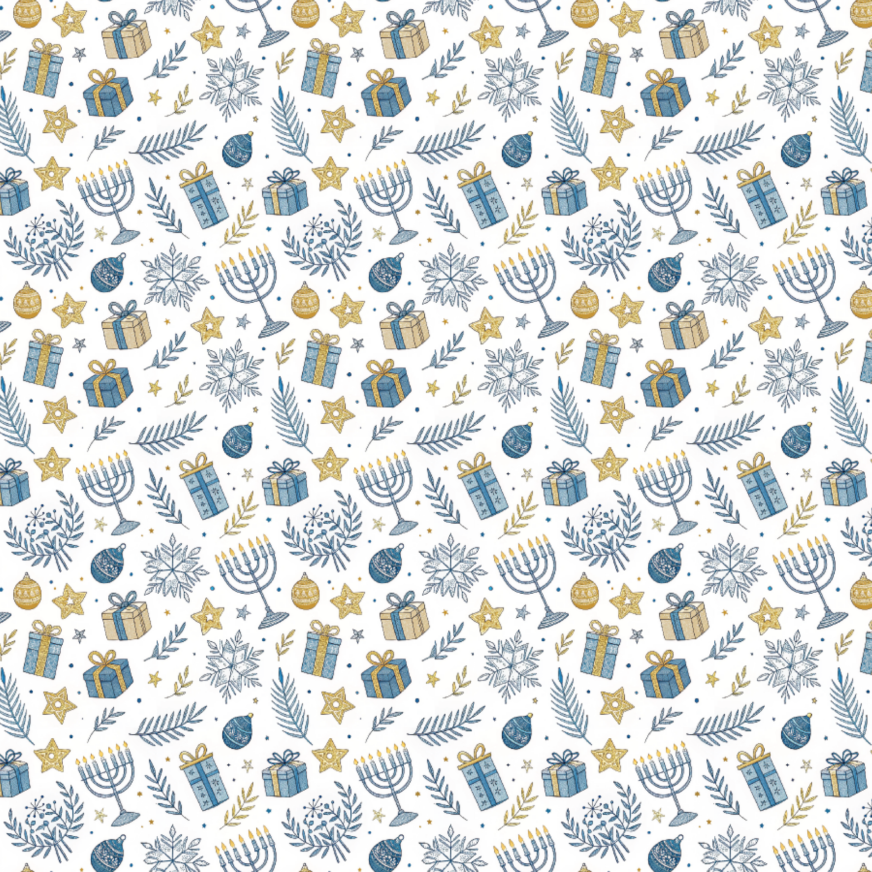 P1374 | Hanukkah Holiday Pattern Acrylic Sheets