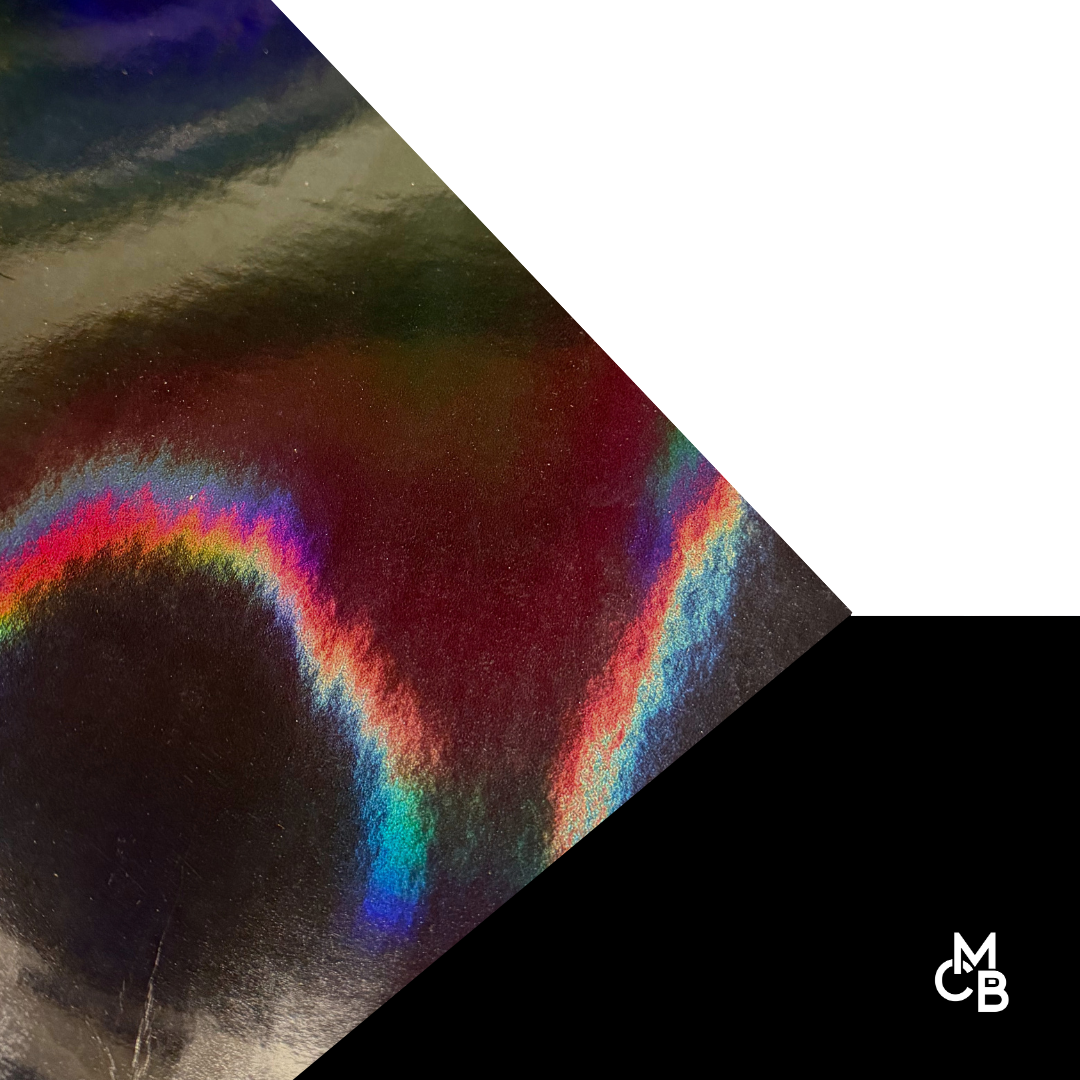 Holographic Black Leatherette Sheets | UV Print  & Laser Engrave Blank