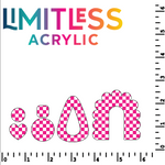 P1424 | Hot Pink Checkered 01 Pattern Acrylic Sheets