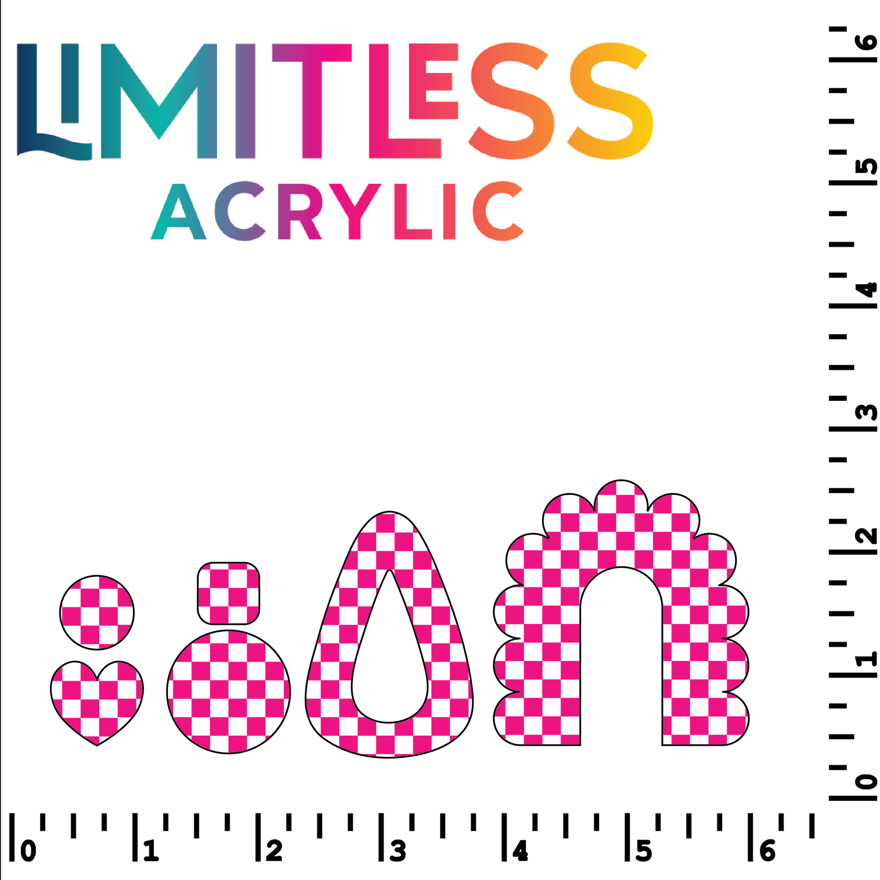 P1424 | Hot Pink Checkered 01 Pattern Acrylic Sheets
