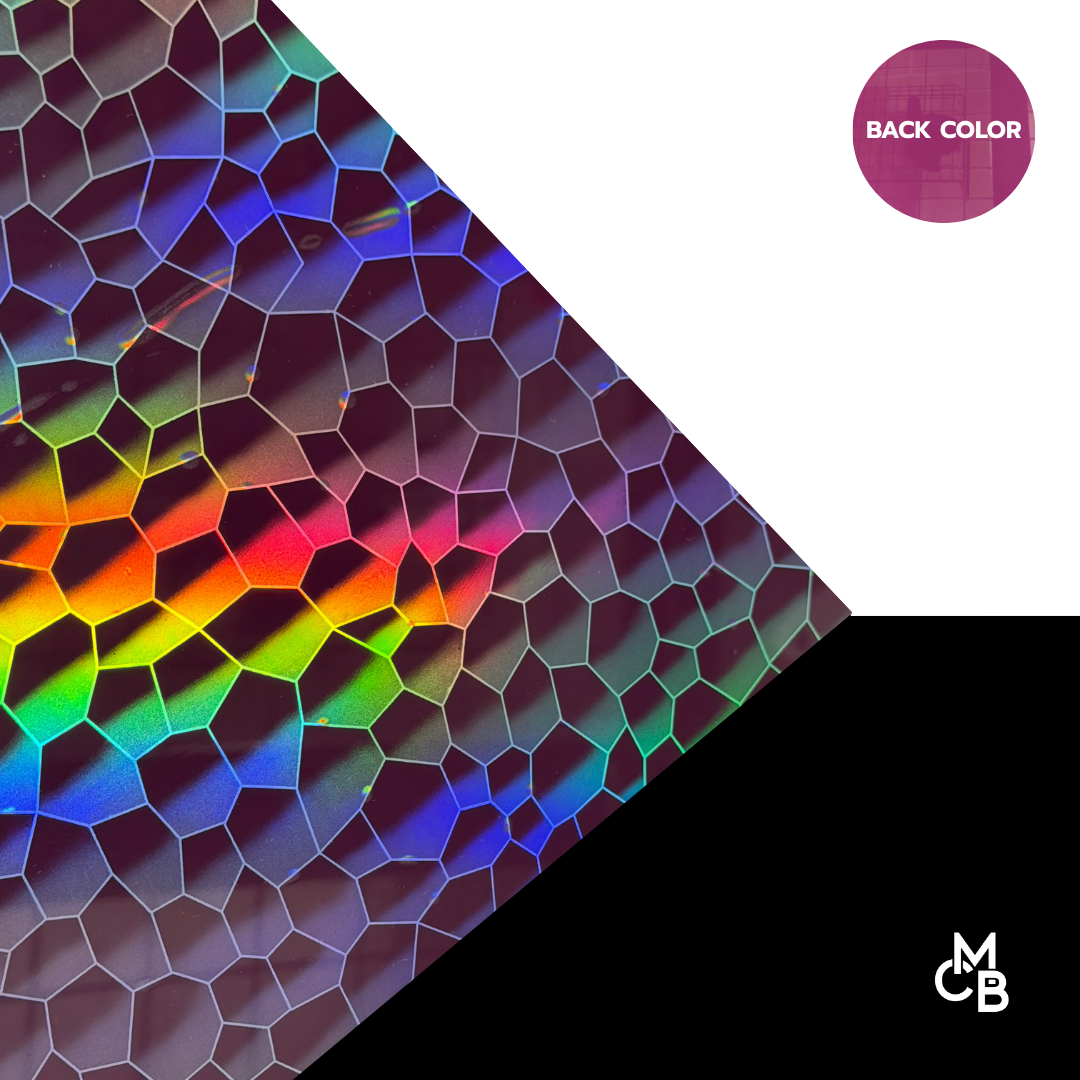 1/8" Iridescent Scales on Plum Acrylic Sheets