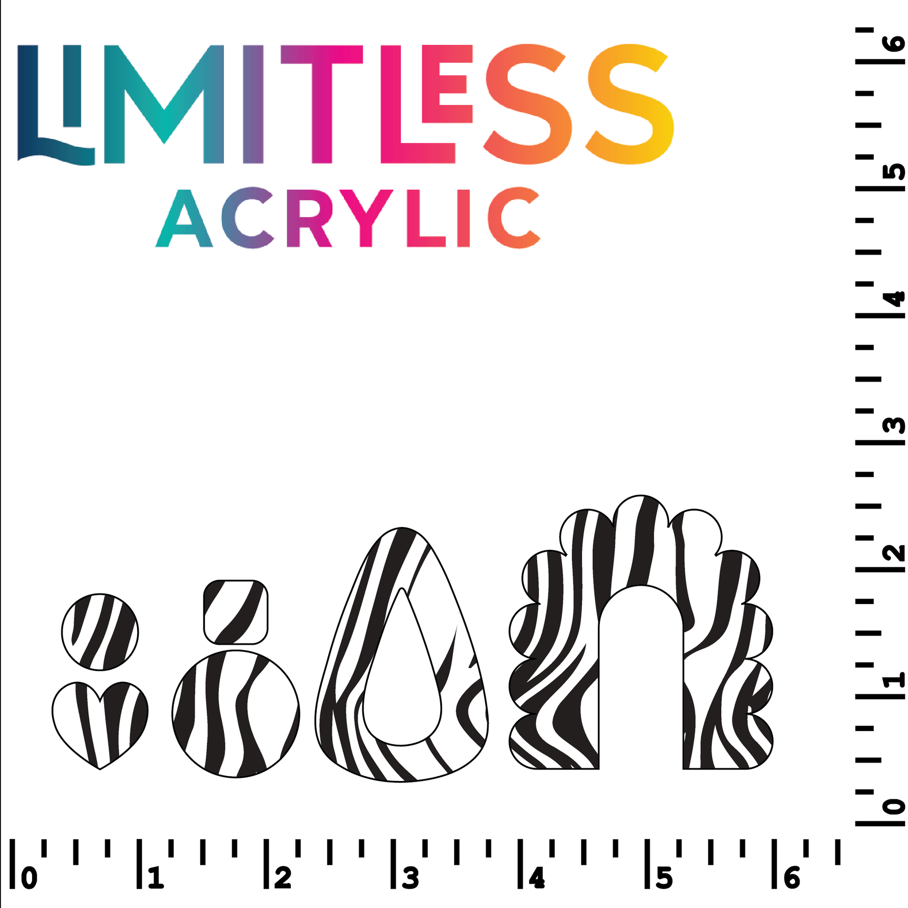 P1425 | Inverted Zebra Pattern Acrylic Sheets