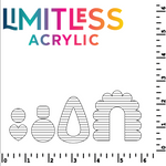 P1427 | Itty Bitty Black Lines Pattern Acrylic Sheets
