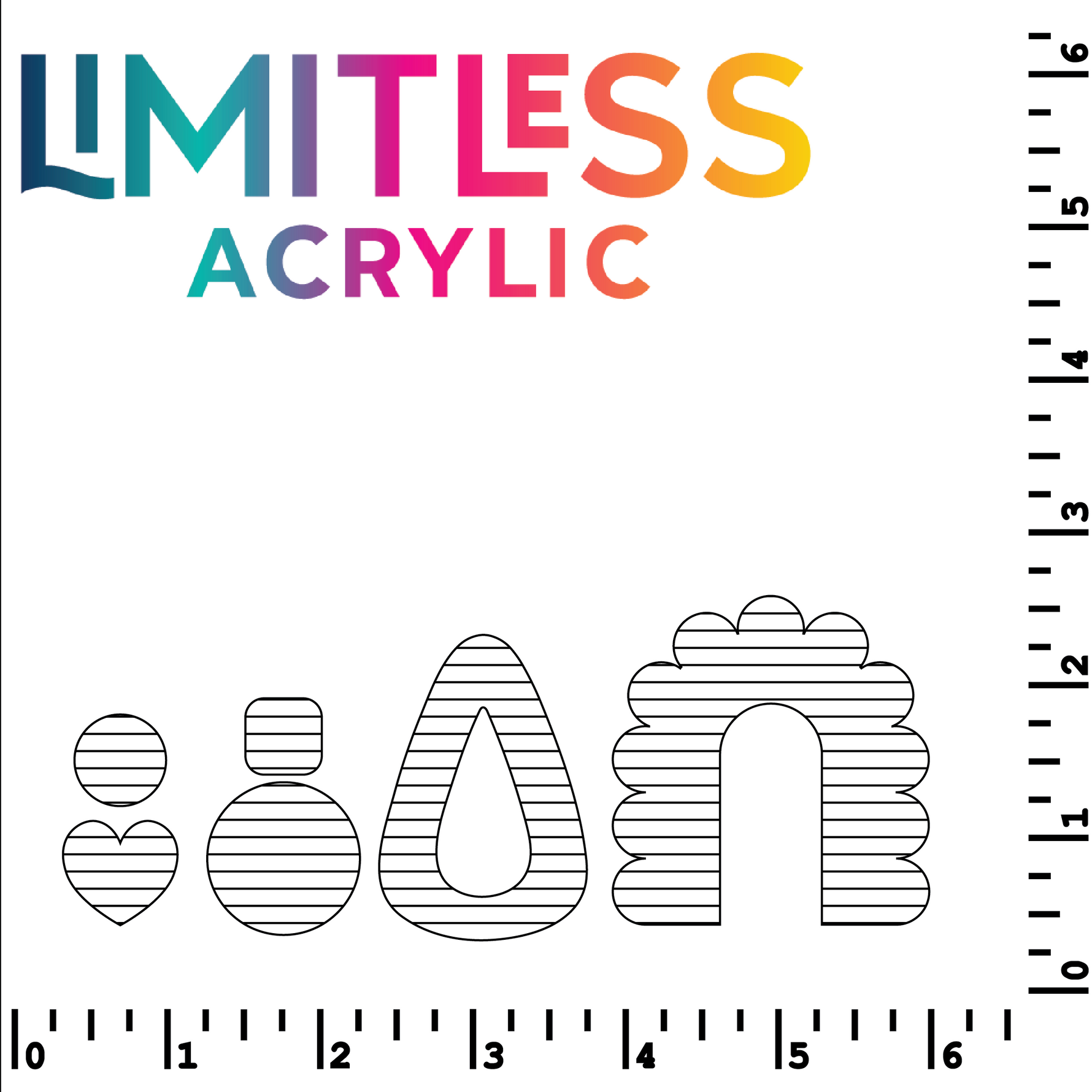 P1427 | Itty Bitty Black Lines Pattern Acrylic Sheets