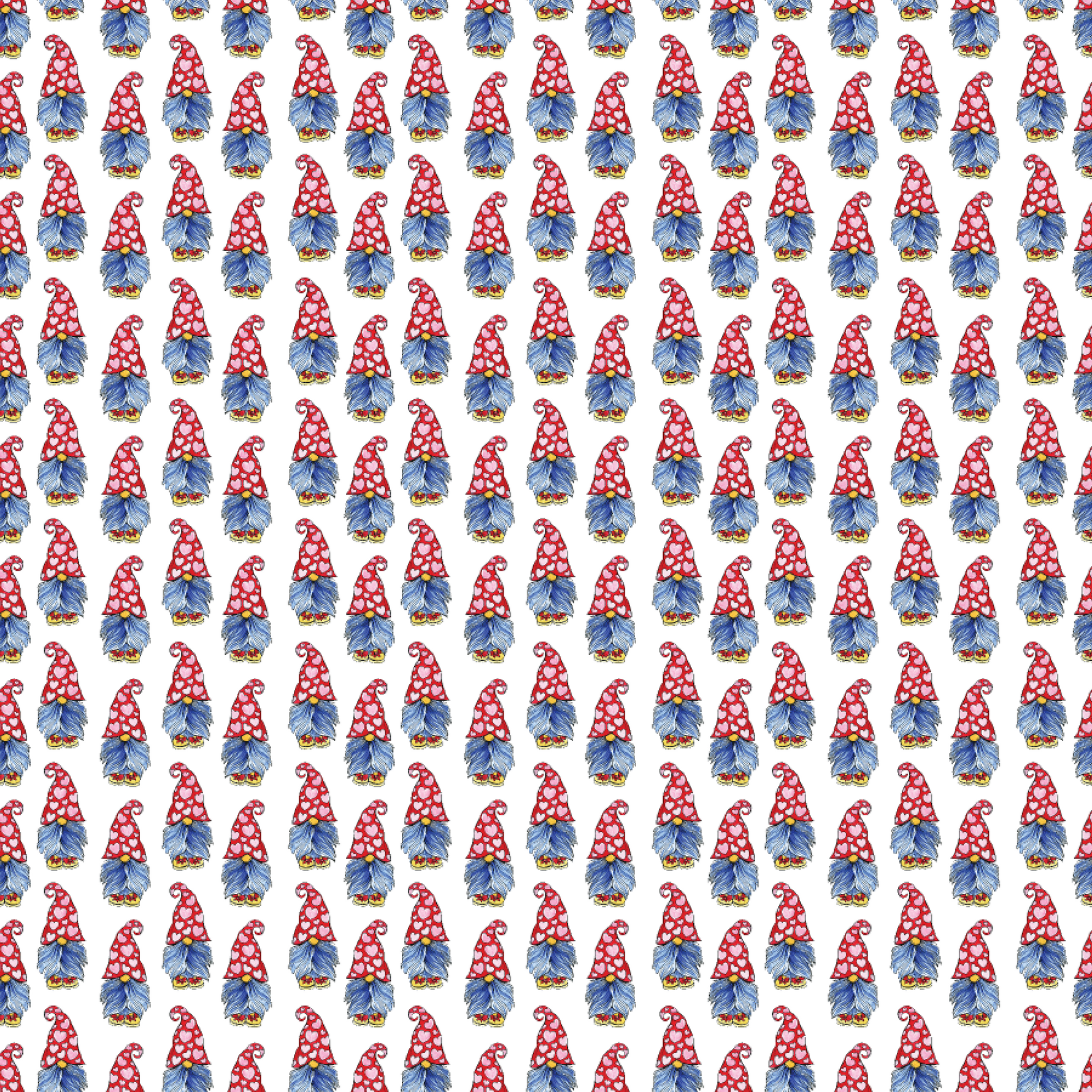 P1430 | Itty Bitty Valentine's Gnomies Pattern Acrylic Sheets