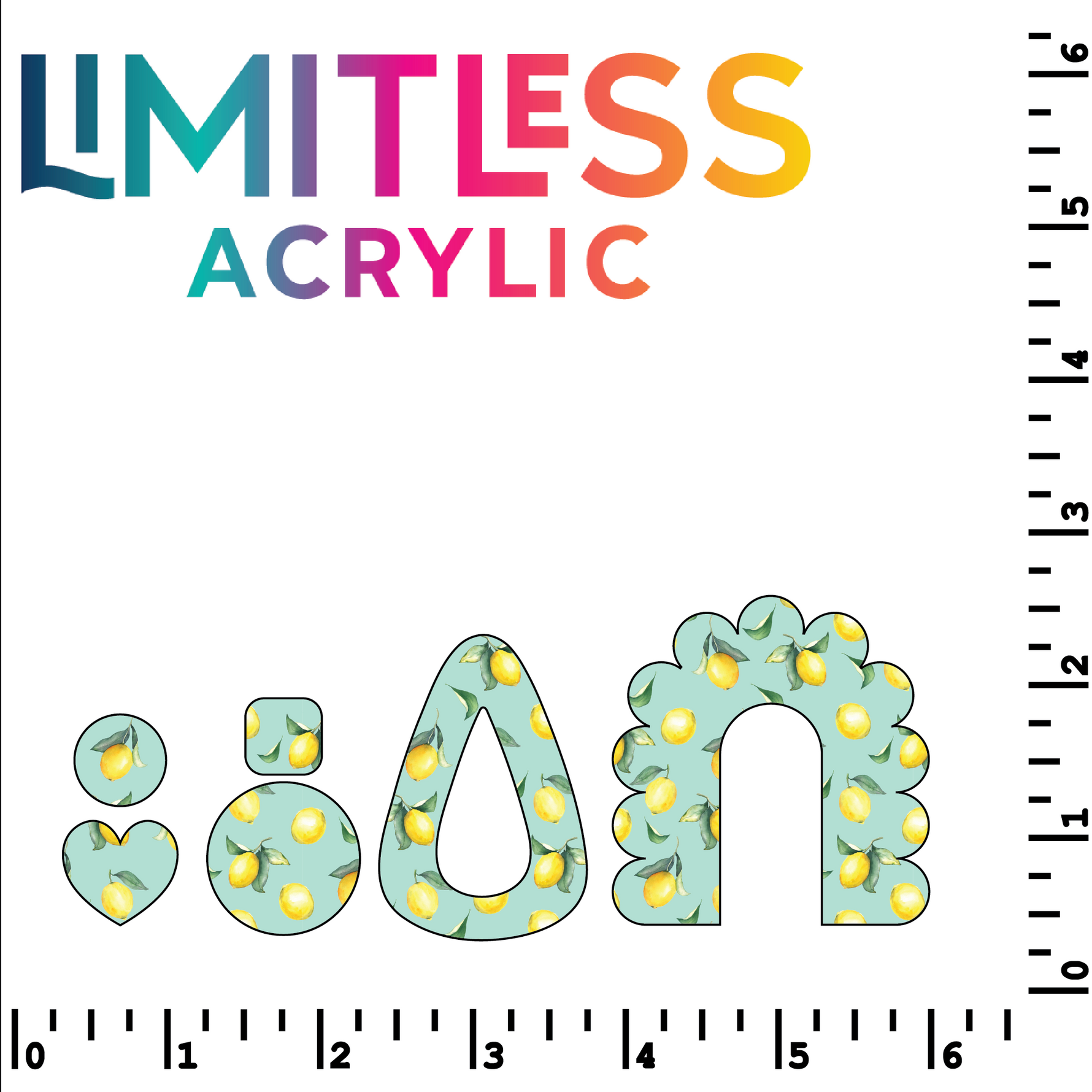 P1433 | Mint Lemon Pattern Acrylic Sheets