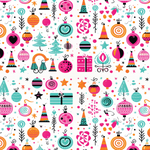 P1435 | Neon Christmas Ornaments Pattern Acrylic Sheets