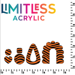 P1257 | Orange & Black Tiger Stripes Pattern Acrylic Sheets