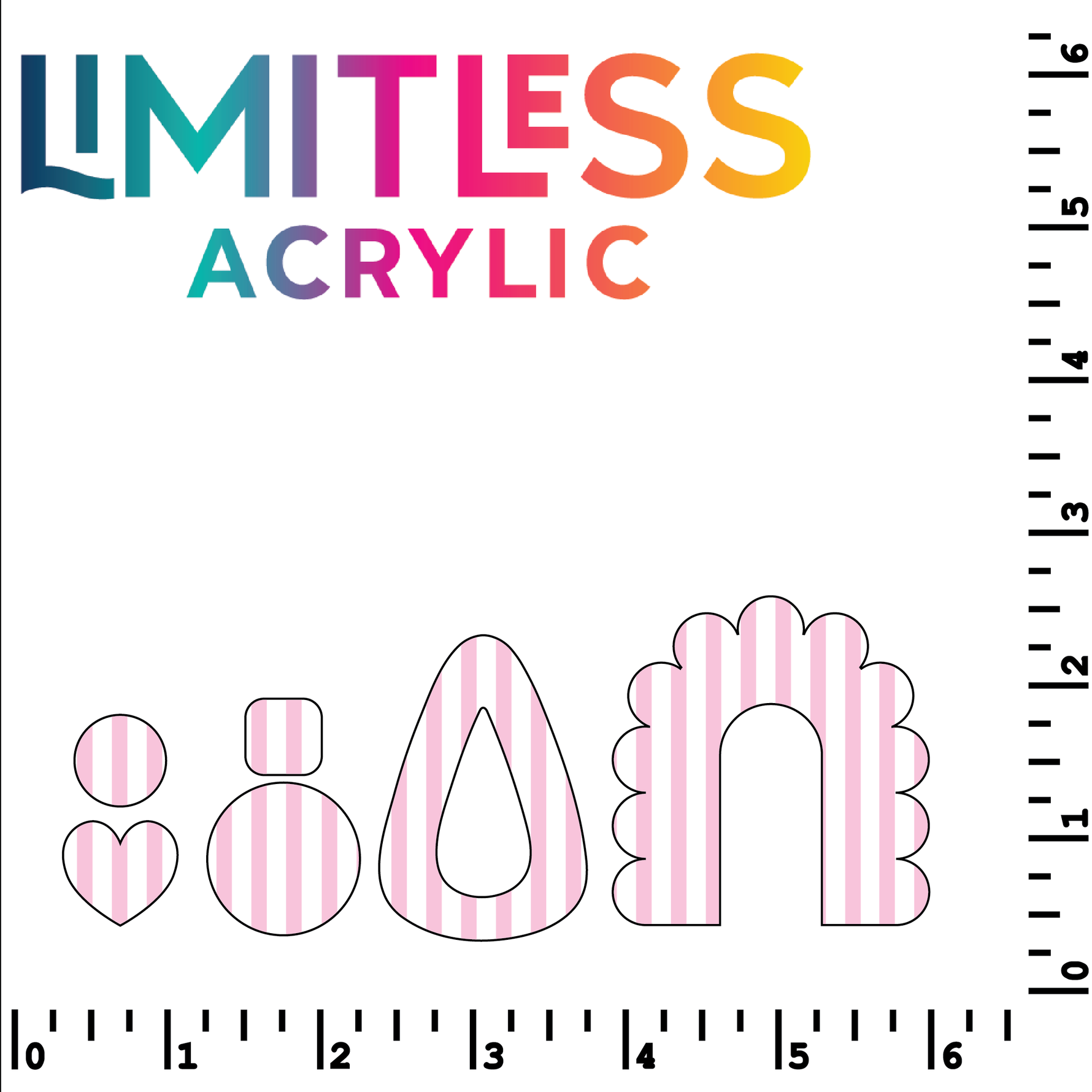P1445 | Pastel Pink Stripes Pattern Acrylic Sheets