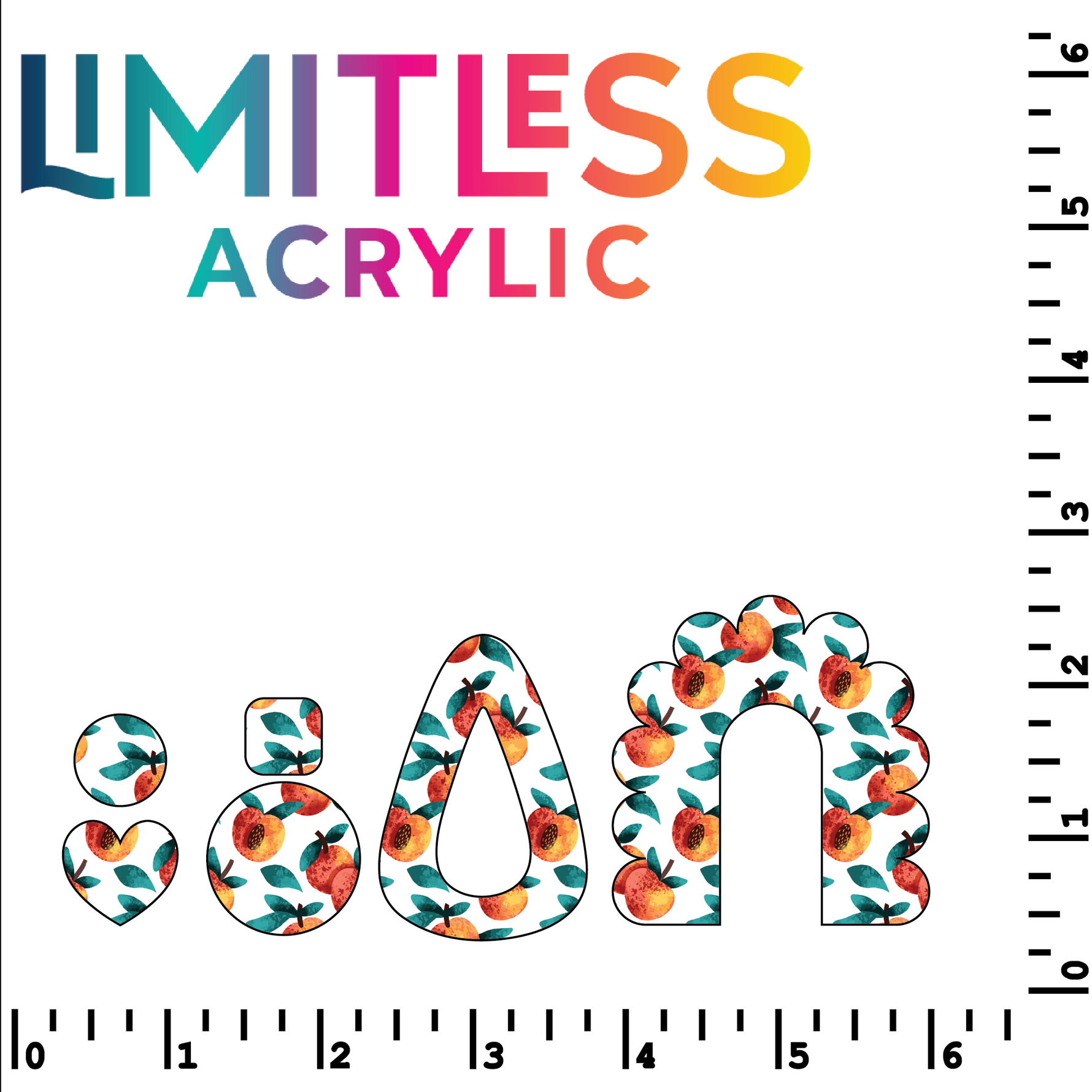 P1447 | Peaches Pattern Acrylic Sheets