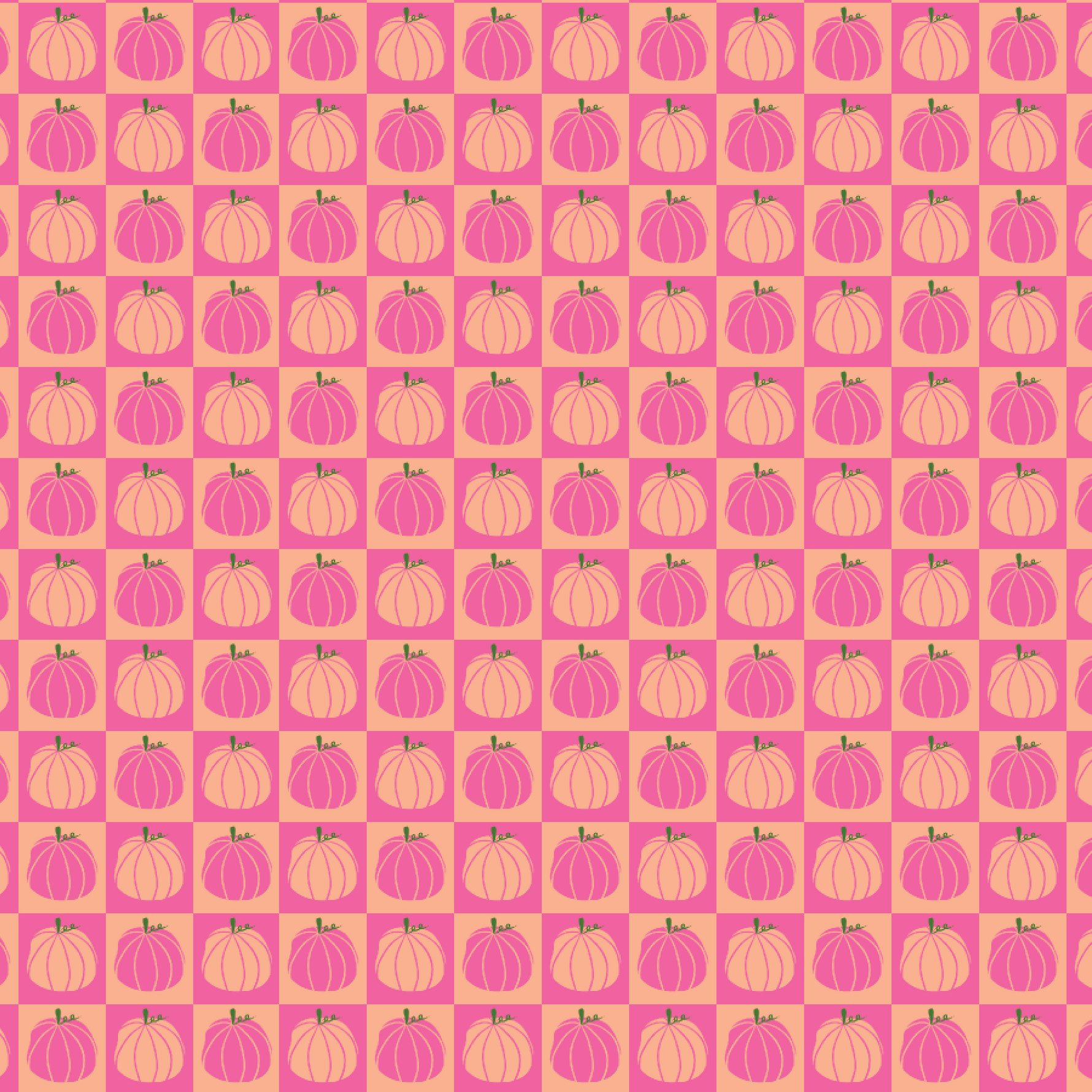 P1306 | Pink Checkered Pumpkins Pattern Acrylic Sheets