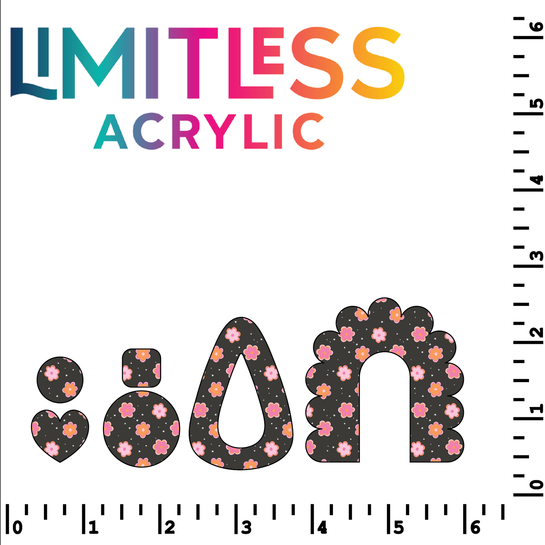 P1307 | Pink Orange Flower Pattern Acrylic Sheets