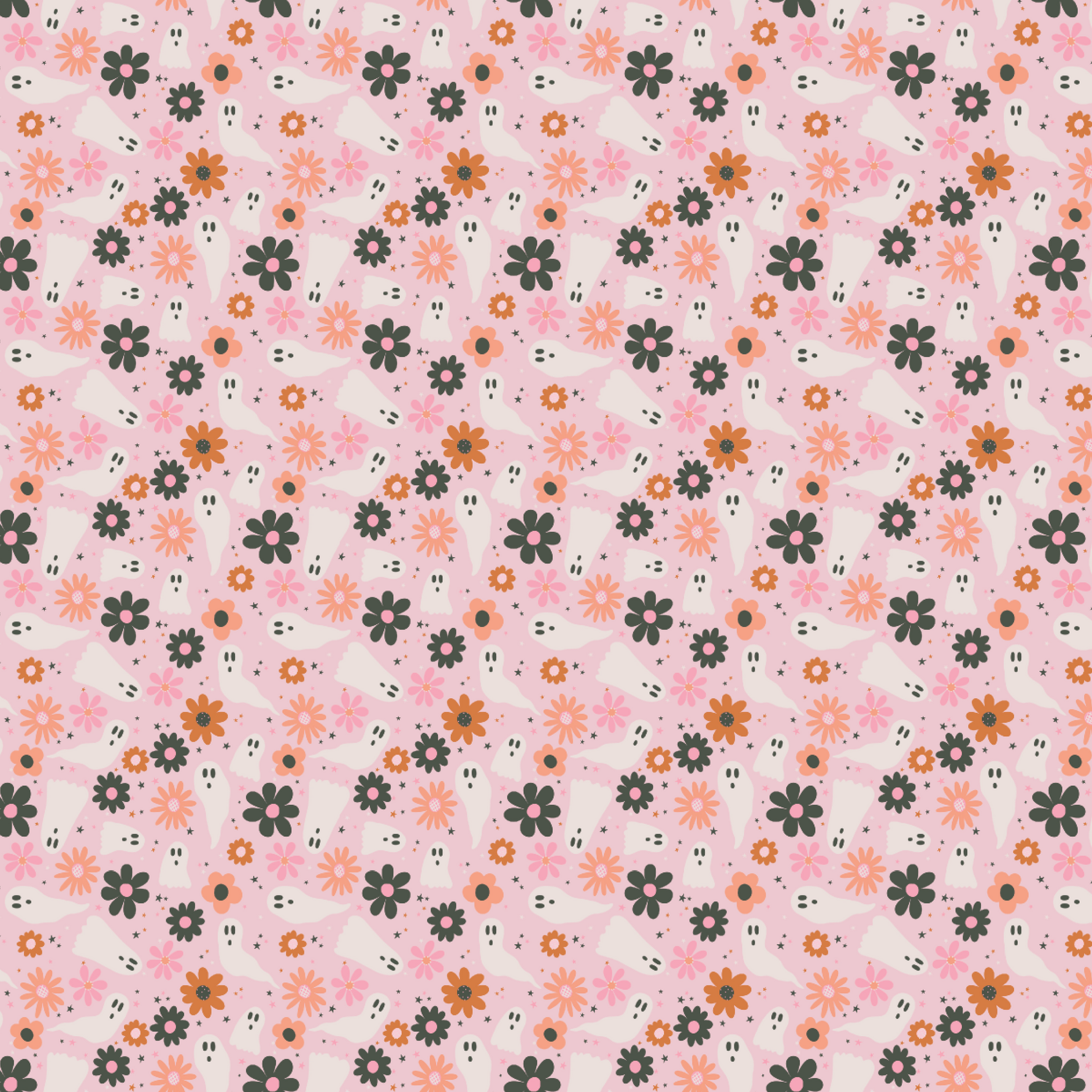 P1308 | Pink Orange Flower 2 Pattern Acrylic Sheets