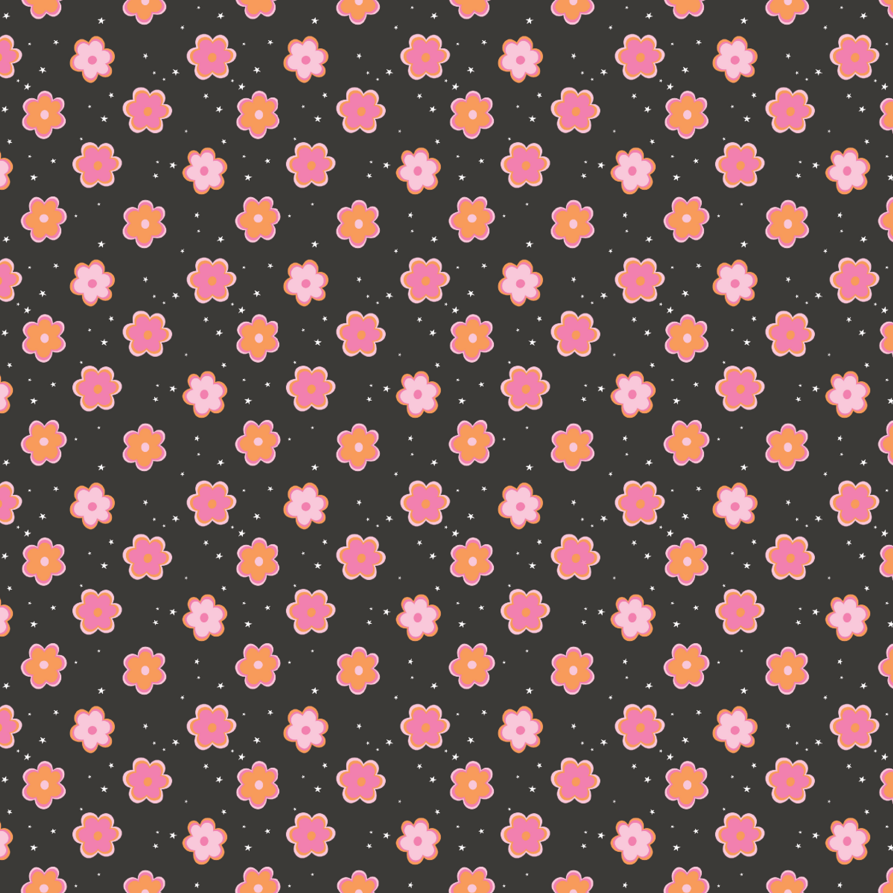 P1307 | Pink Orange Flower Pattern Acrylic Sheets