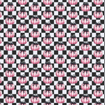 P1252 | Checkered Pink & Black Pumpkins Pattern Acrylic Sheets