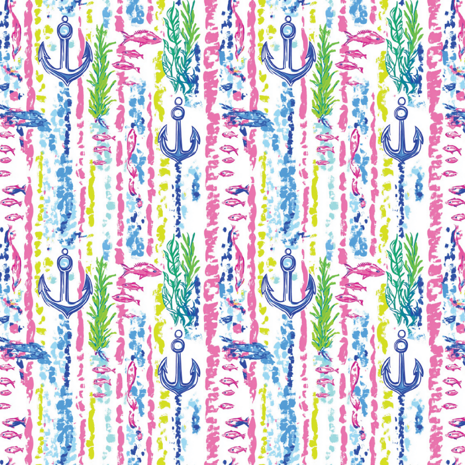 P1454 | Preppy Fish Anchor 2 Pattern Acrylic Sheets