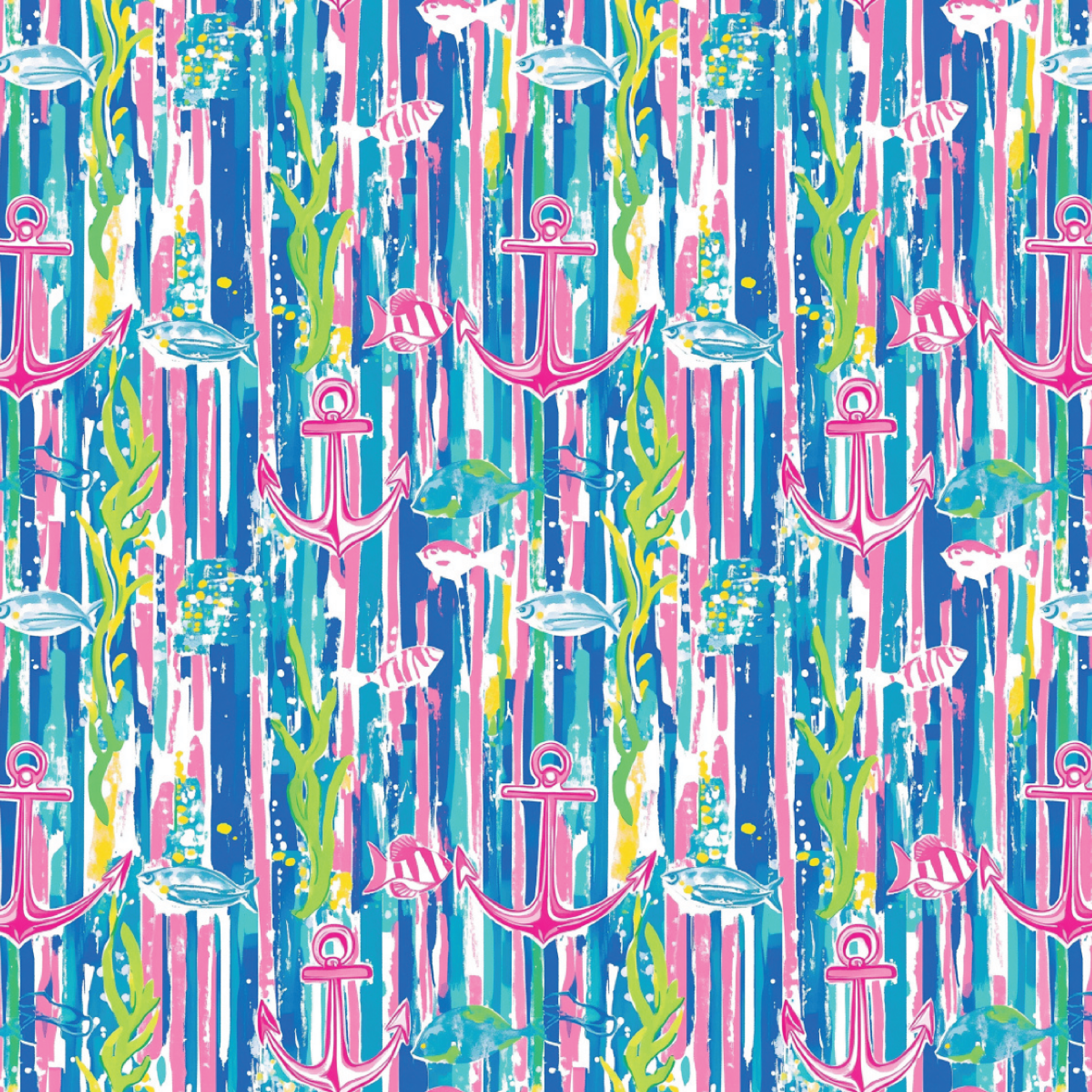 P1455 | Preppy Fish Anchor Pattern Acrylic Sheets