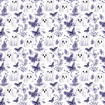 P1458 | Purple Floral Ghosts Pattern Acrylic Sheets