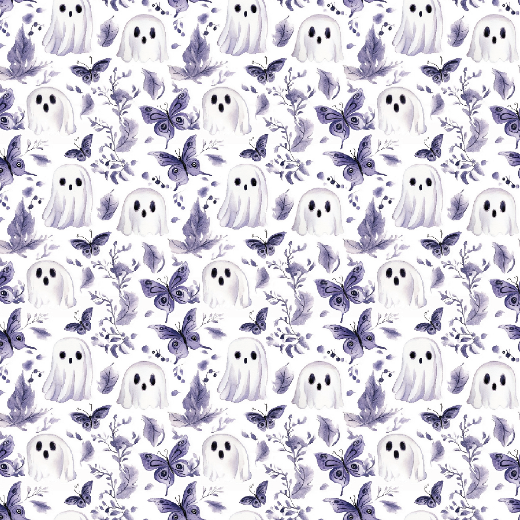 P1458 | Purple Floral Ghosts Pattern Acrylic Sheets
