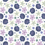 P1459 | Purple Seashells 01 Pattern Acrylic Sheets