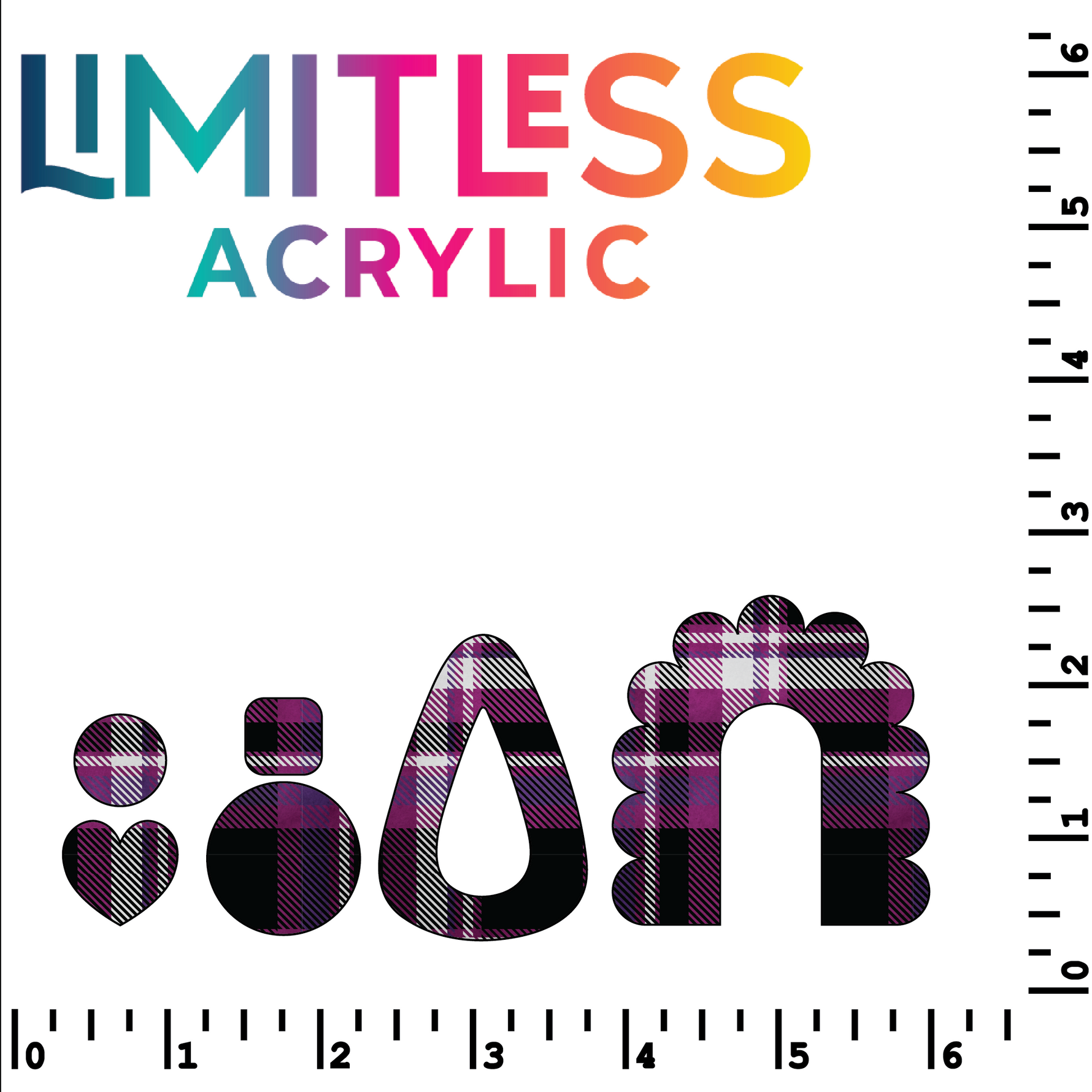 P1457 | Purple & Black Flannel Pattern Acrylic Sheets