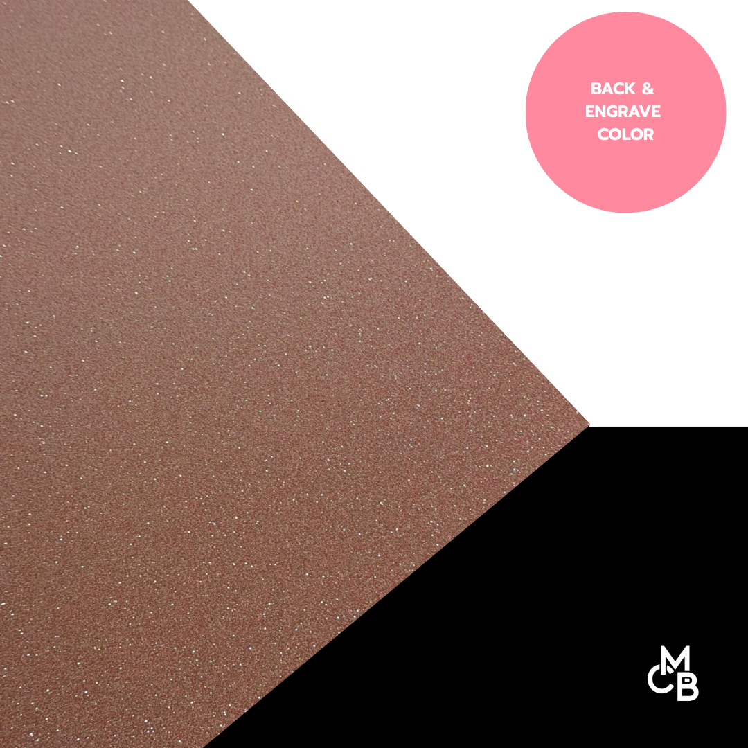 1/8" Rose Shimmer Glitter Cast Acrylic Sheets