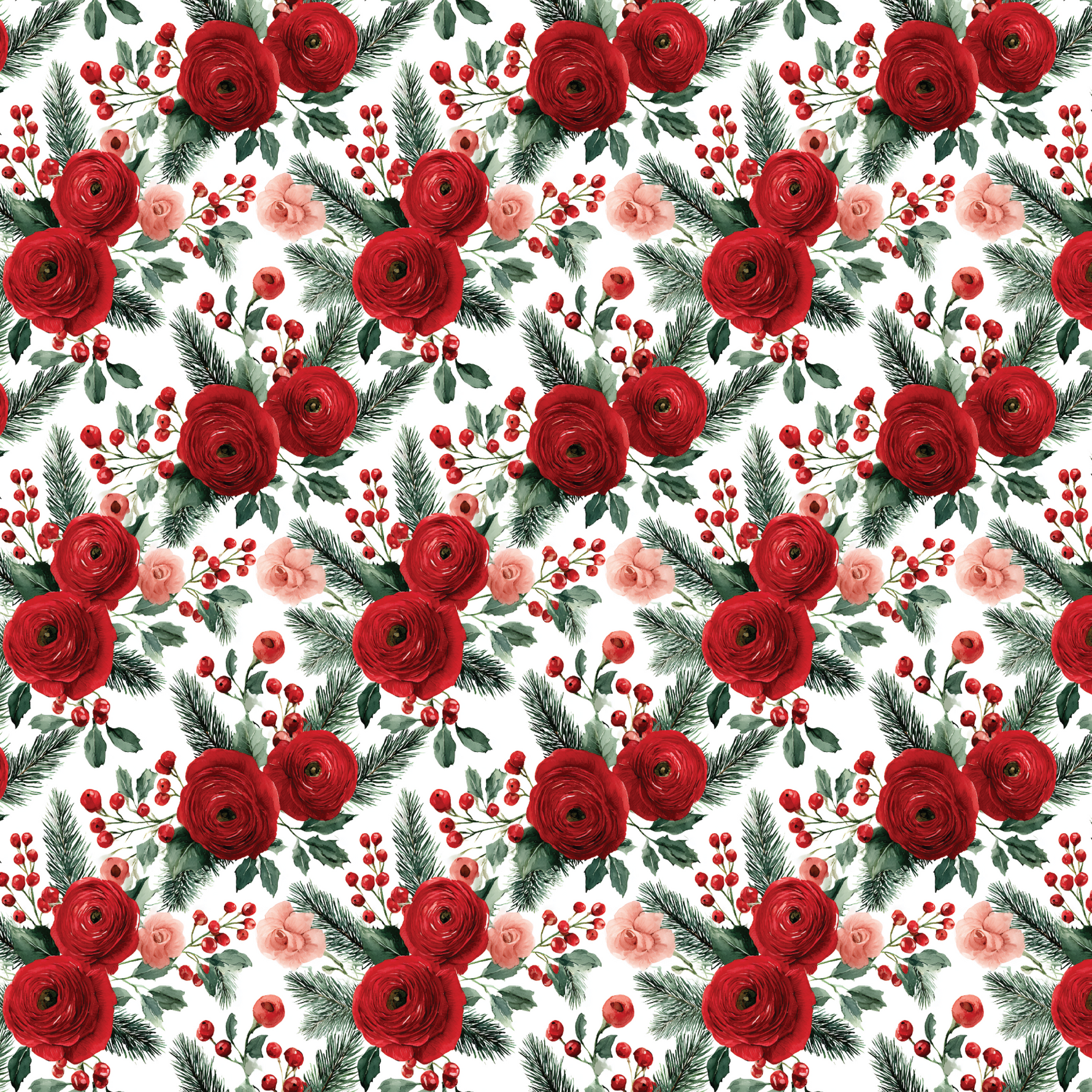 P1464 | Red Flowers Pattern Acrylic Sheets