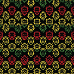 P1465 | Red Green Gold Ombre Lions Pattern Acrylic Sheets