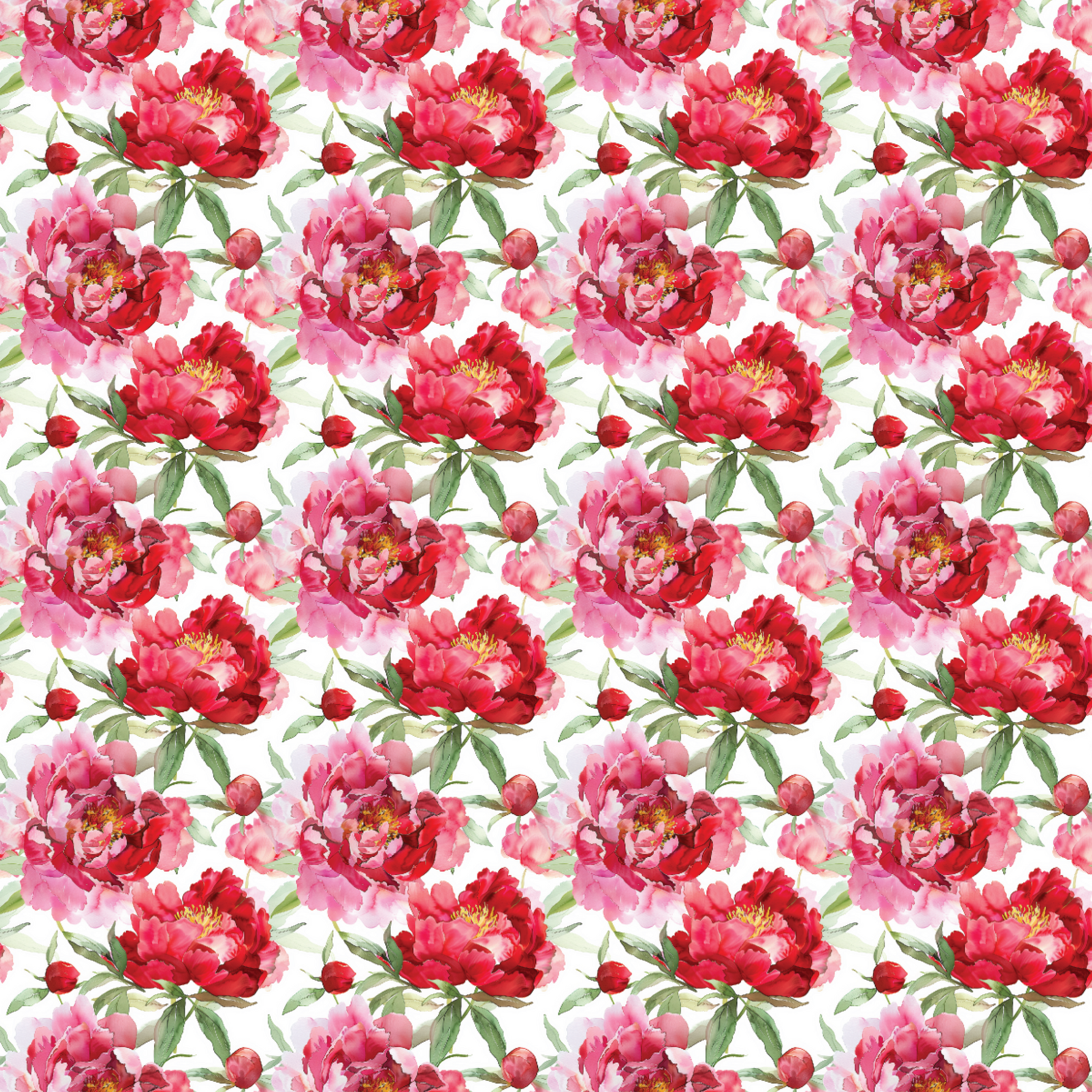 P1468 | Red Watercolor Peony Pattern Acrylic Sheets