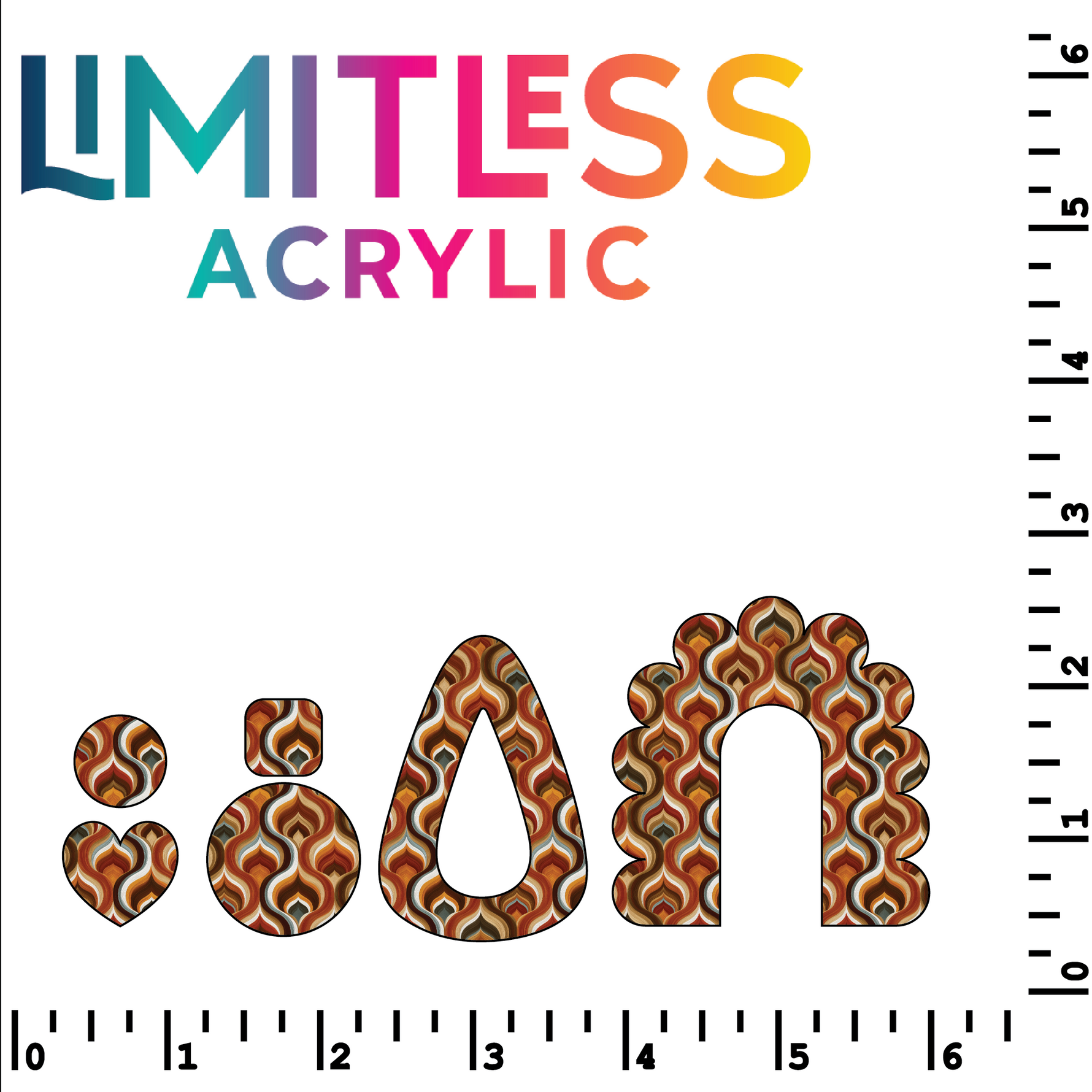 P1264 | Retro Autumn 2 Pattern Acrylic Sheets