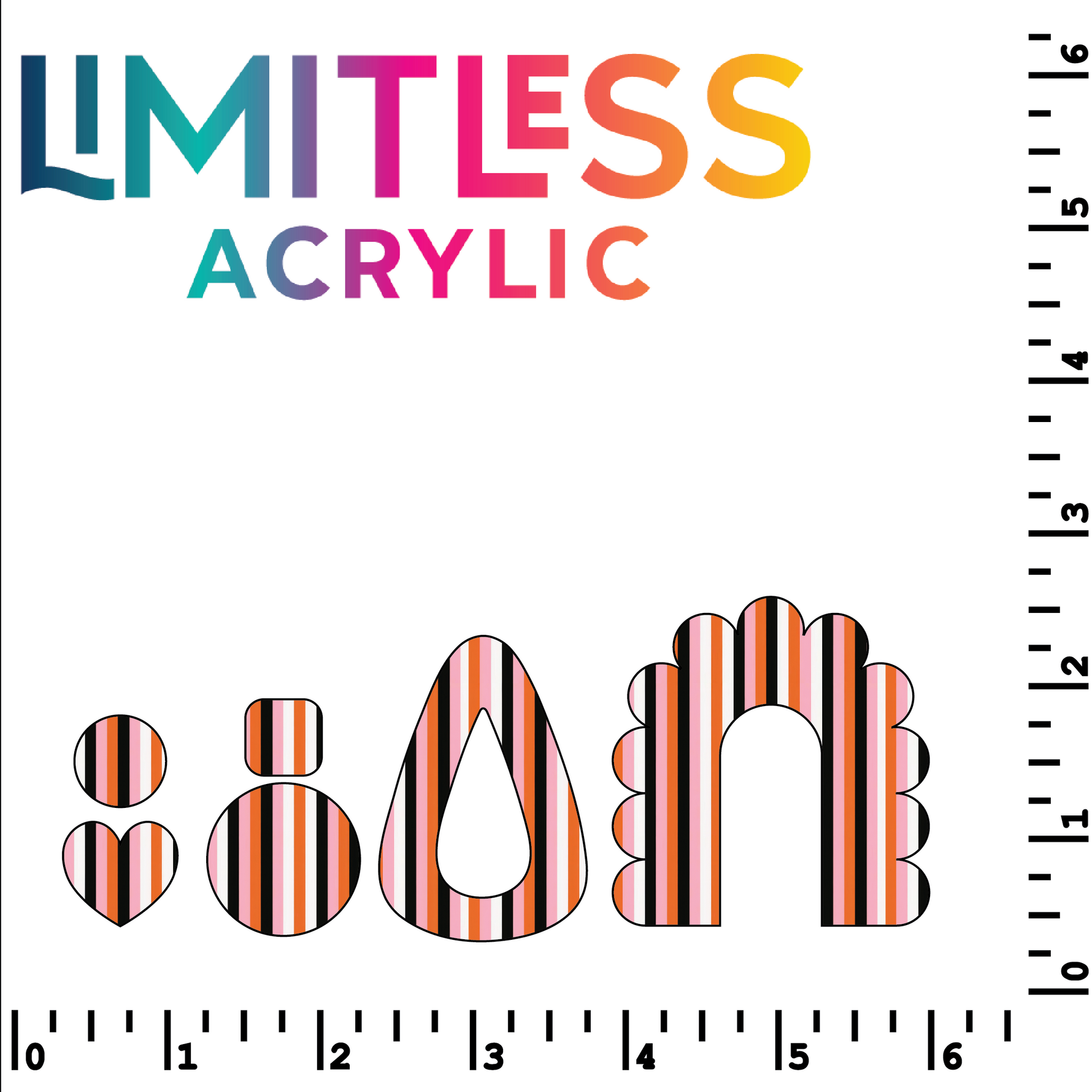P1316 | Spooky Stripes Pattern Acrylic Sheets