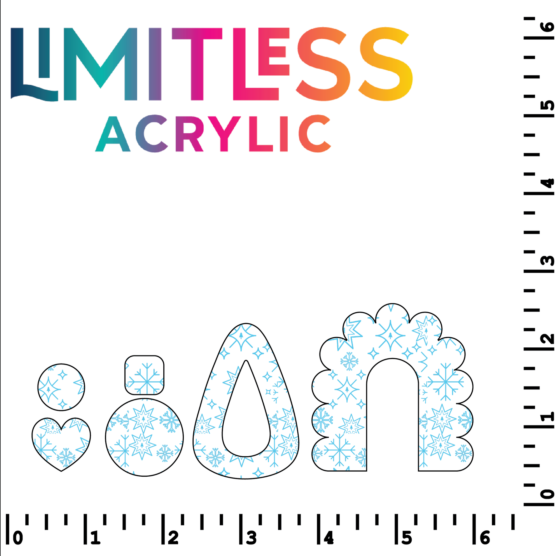 P1474 | Star Snowflakes Pattern Acrylic Sheets