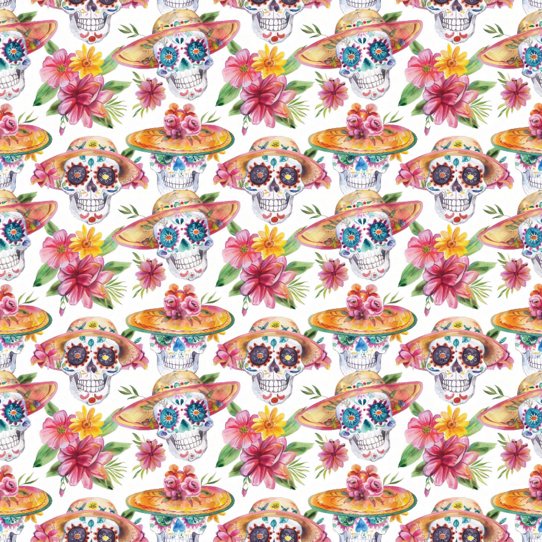 P1475 | Sugar Skulls Pattern Acrylic Sheets