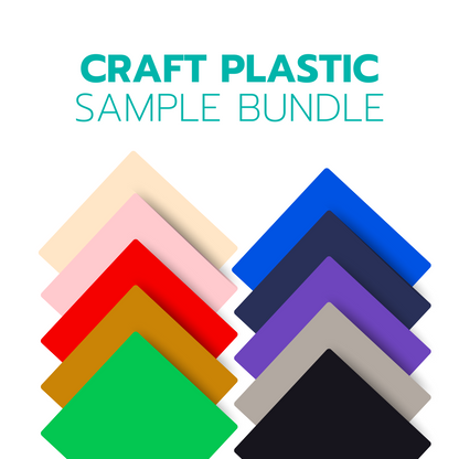 .025" Craft Plastic Acrylic Sheets 6" X 12" Sample Bundle
