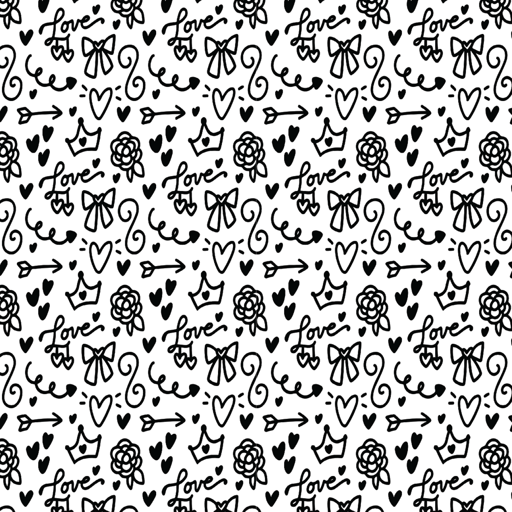P1485 | Valentines Day Clipart Pattern Acrylic Sheets